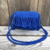 Mini Sac en Macramé Bleu Cobalt