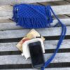 Mini Sac en Macramé Bleu Cobalt