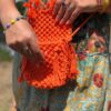 Mini Sac en Macramé Orange