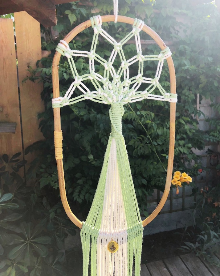 arbre de vie ovale vert arbre de vie bambou ovale