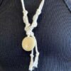 Collier macramé et ivoire végétal naturel