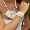 bracelet macramé blanc