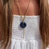 collier macramé et lapis lazuli