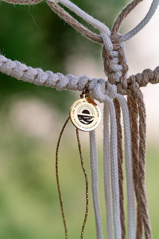 Attrape rêve rond en macramé Attrape rêve rond en macramé bicolore