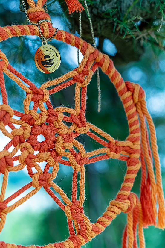 Petit attrape rêve orange et jaune