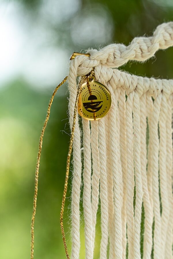 Lune macramé blanc