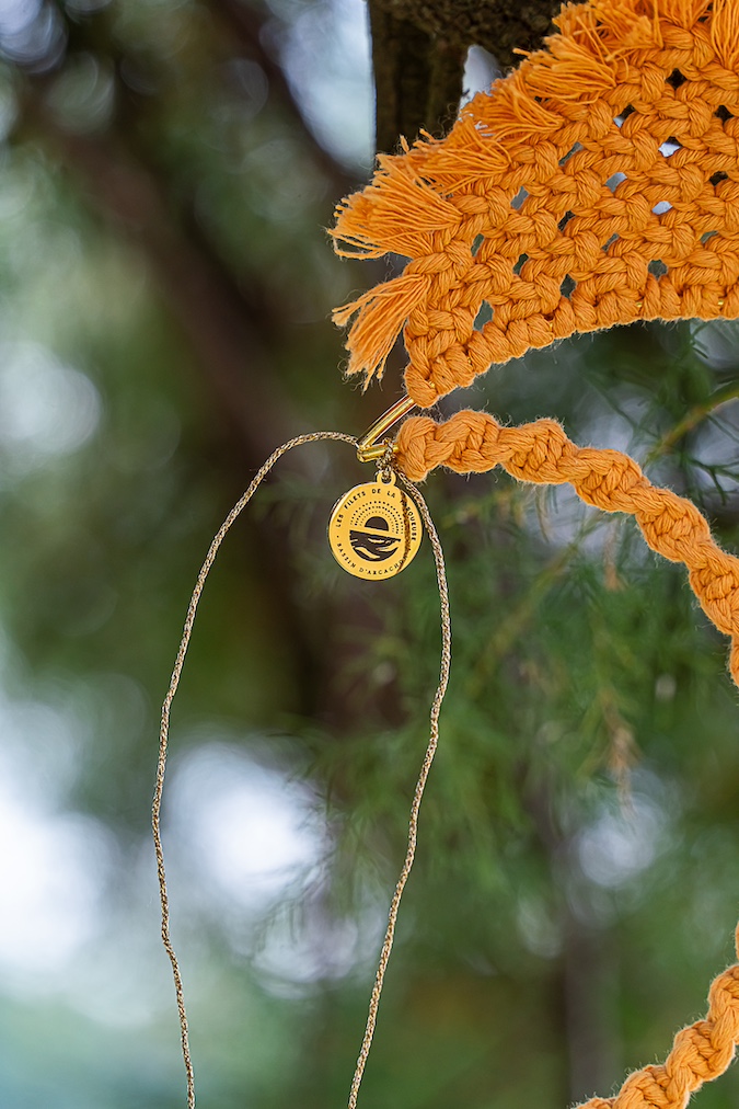 Lune macramé jaune Lune macramé jaune