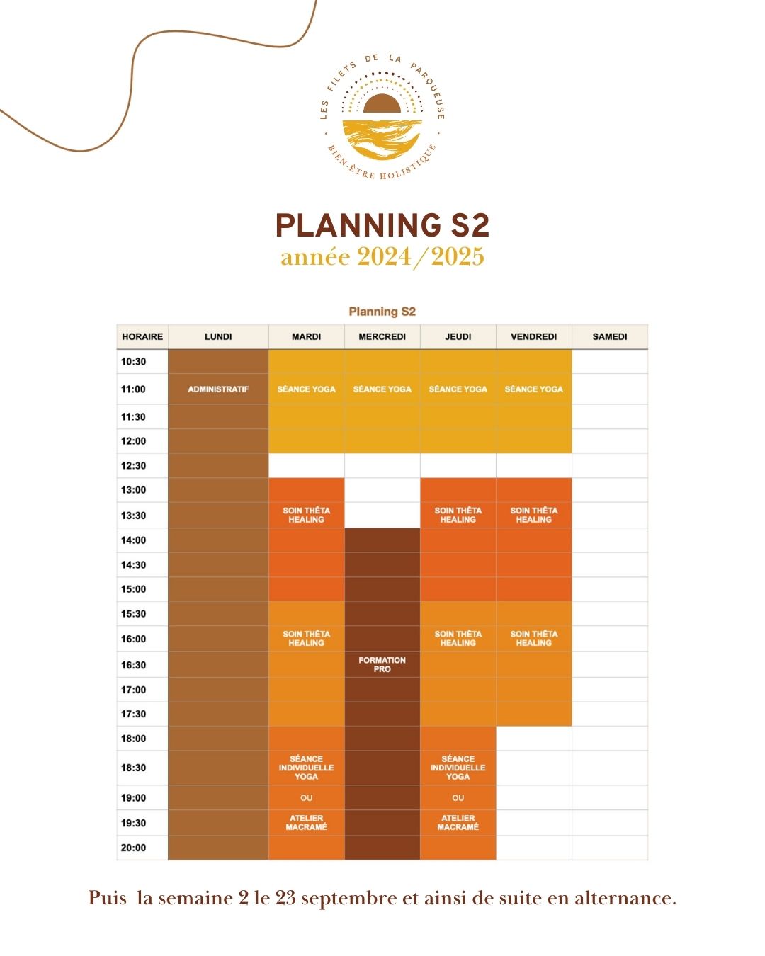 Planning année 2024/2025 S2