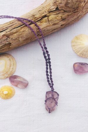 Collier chakra couronne violet avec améthyste