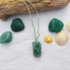 Collier chakra coeur vert avec aventurine verte