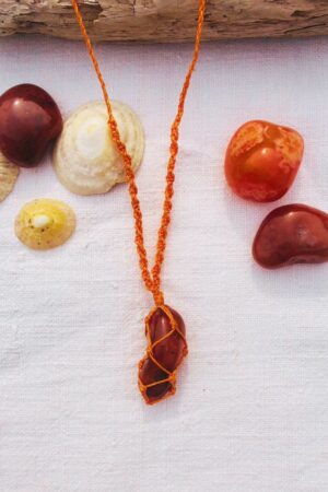 Collier chakra sacré orange avec cornaline