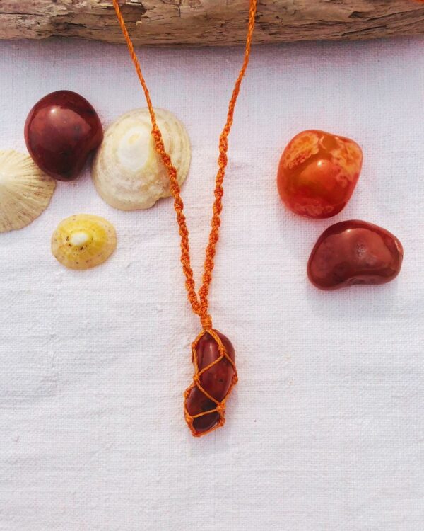 Collier chakra sacré orange avec cornaline