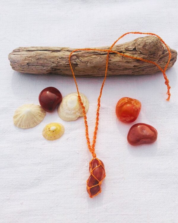 Collier chakra sacré orange avec cornaline