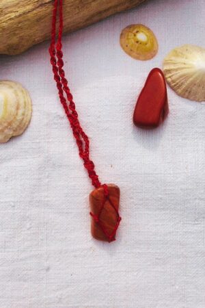 Collier chakra racine rouge avec jaspe rouge