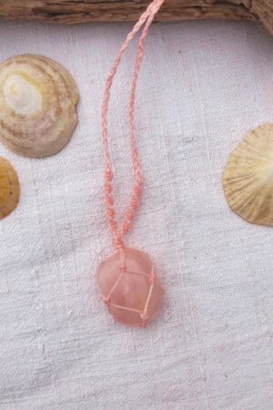 Collier de guérison émotionnelle avec quartz rose